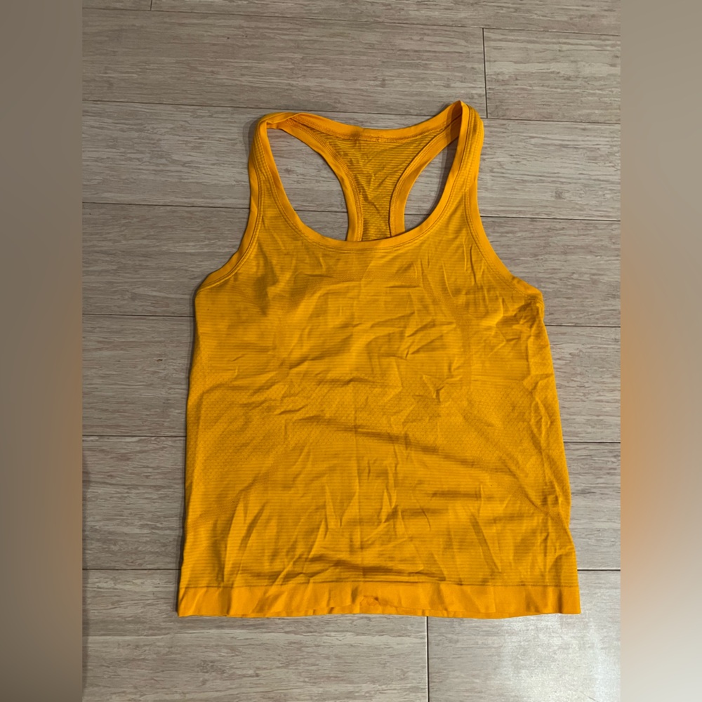 lululemon athletica Yellow/Gold Swiftly Tech Cropped Tank Top 2.0